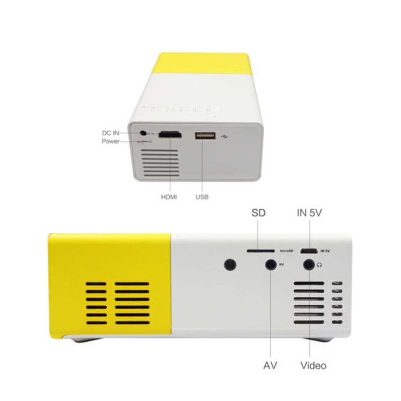 YG300 Huishoudelijke Full High Definition MIni LCD Projector ONS Plug US Plug 1080 P Mini Draagbare Project Home Media Speler