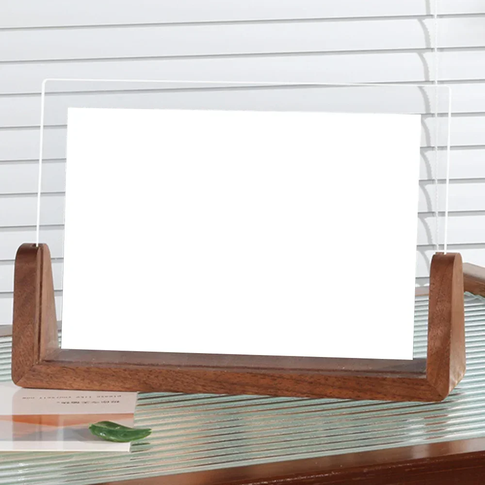 Frame Family Portrait Photography Wedding Studio Stand Ornaments Table Card Stand Acrylic Display Stand Free Photo Printing: 7 inch / Burgundy