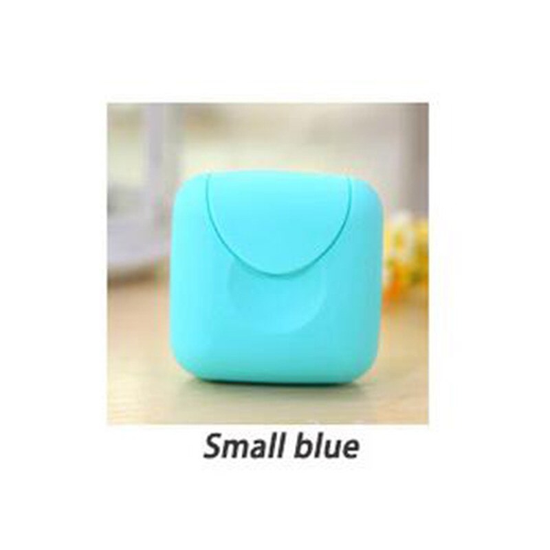 Multicolor Kleine & Grote Maat Badkamer Zeepbakje Draagbare Plaat Case Thuis Douche Reizen Wandelen Zeephouder Container Zeepkist: Blue-S