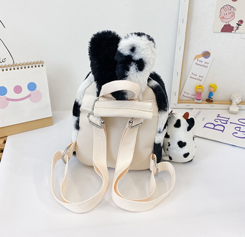 Children's Plush Multi-Functional Kids Backpack Girls Lovely Rabbit Ears Shoulder Bag 3D Cartoon Animal Backpack