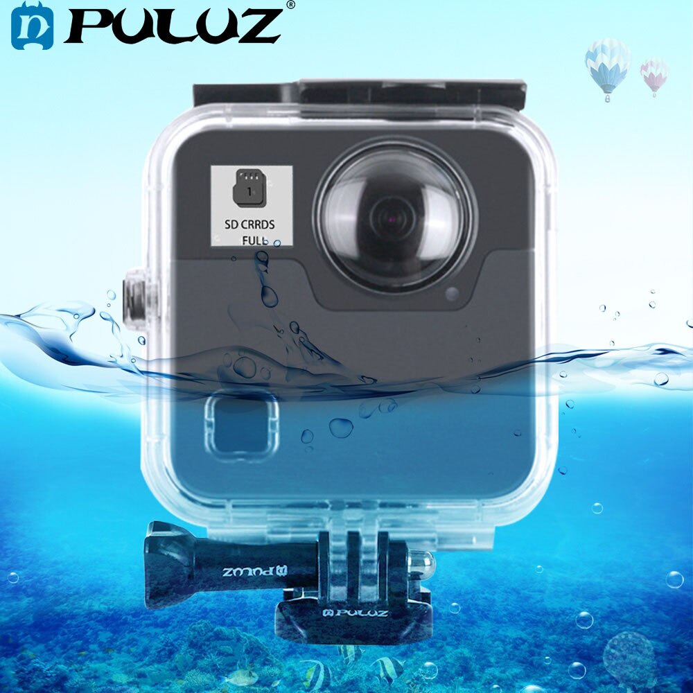PULUZ 45m Onderwater Waterproof Shockproof Behuizing Duiken Case Cover voor GoPro Fusion, met Gesp Basic Mount & Schroef