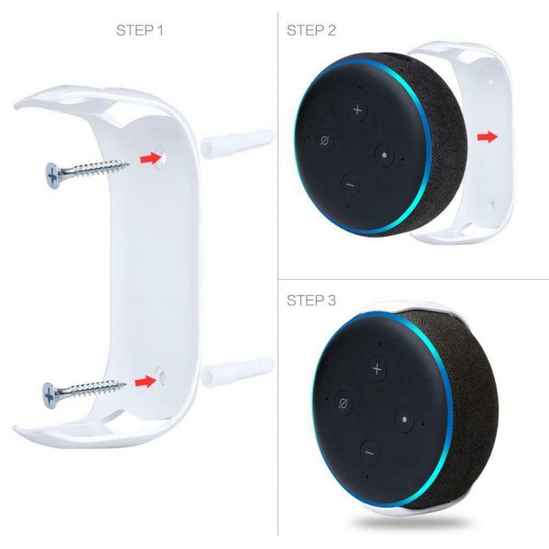 Wall Mount For Alexa Echo Dot 3rd Generation Hanger Brackets Holders Stands Space Saving Voice Speaker Accessories