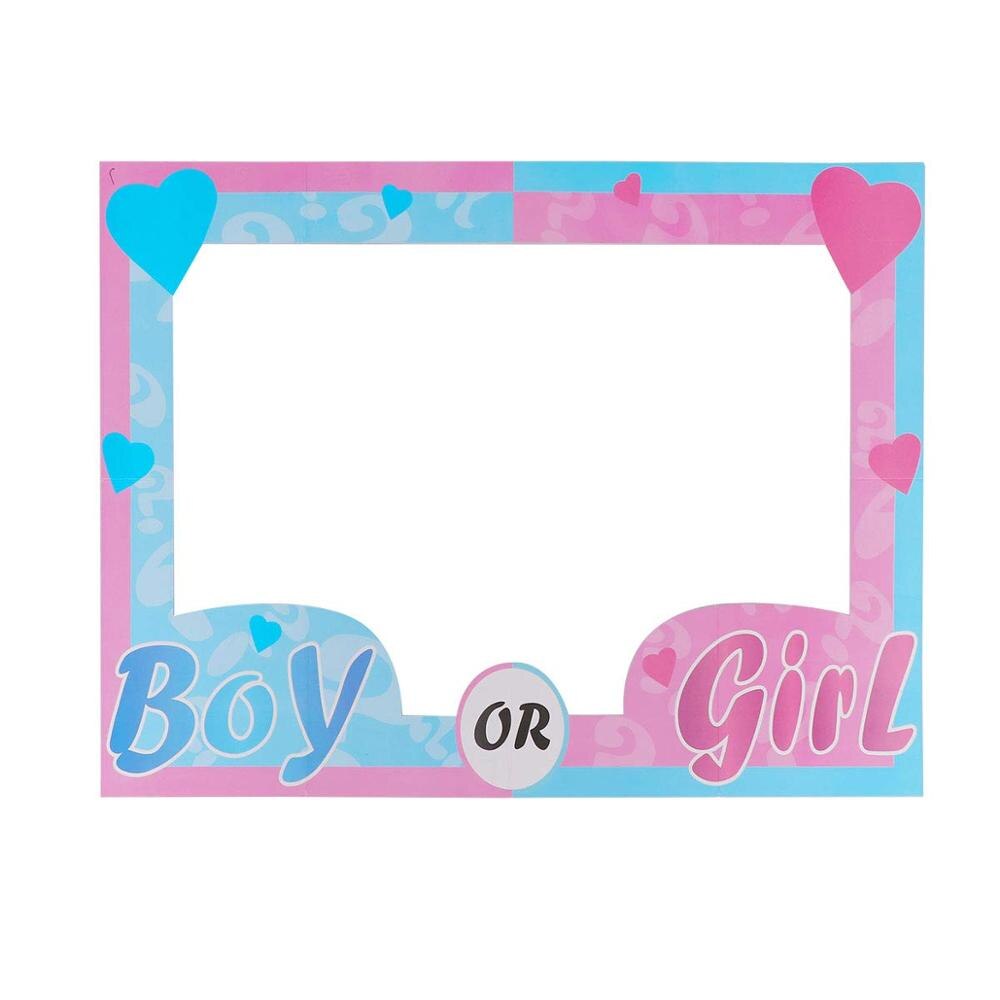 Kids Baby Shower Photo Booth Prop Birthday Party Paper Photo Frame Boy or Girl Picture Frame Prop