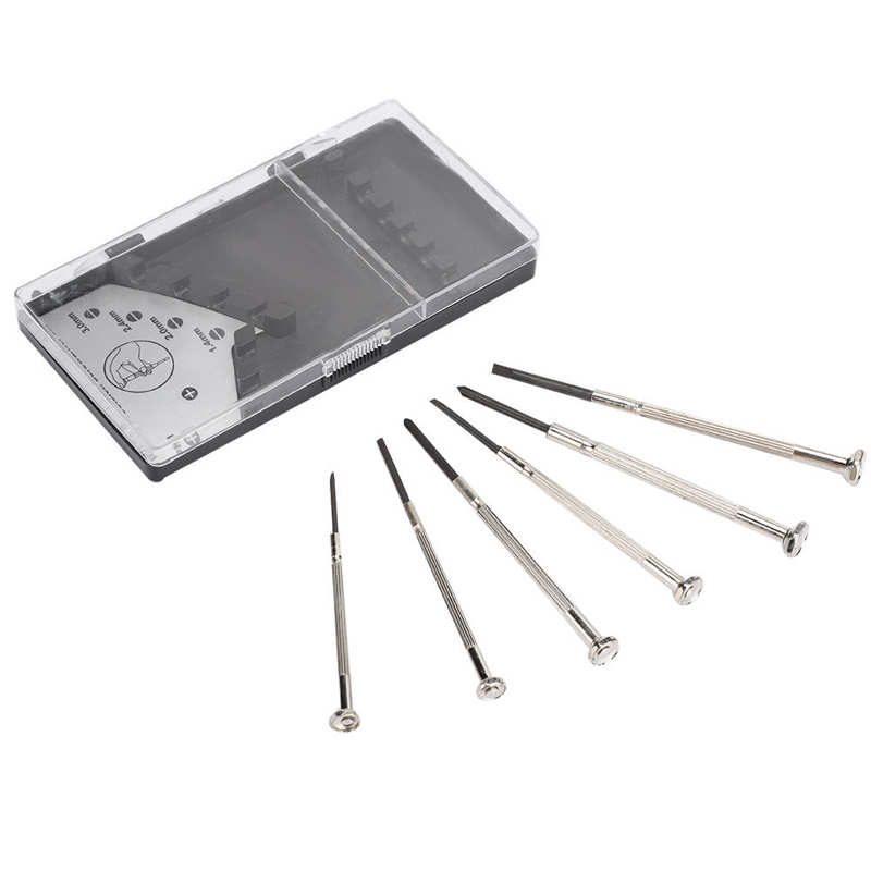 Screwdriver Set 6 Piece Screwdriver Kit For Glasses Electronic Product Watch Repair (Black)