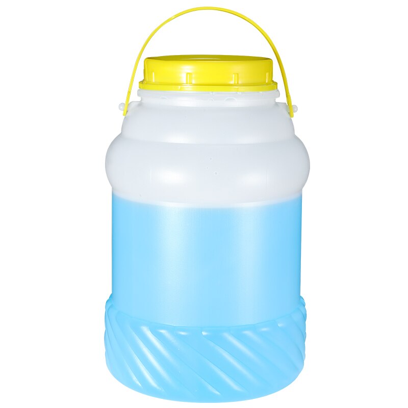 Cubo vacío de plástico de 4,5 l, recipiente de comida de boca ancha para cereales, miel, barril líquido a prueba de fugas,