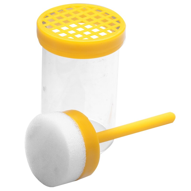 ! Plastic Queen Bee Marking Cage Marker Bottle W/ Plunger Beekeeping Equipment For Capture The Queen Bee Without Hurtin