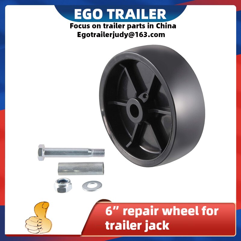Ego trailer reservedele jockey wheel 6 " udskiftningshjul sæt til trailer donkraft 1200 lbs trailer dele