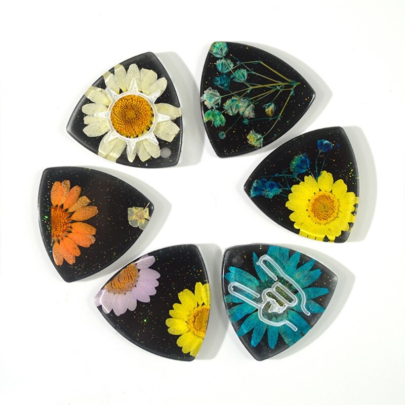 Plectres de guitare en résine époxy, moules plectres en Silicone, fabrication de bijoux pour bricolage, pendentif de clé