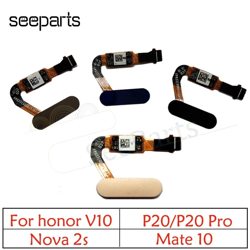 Vingerafdruk Knop Gelden Voor Huawei P20 / P20 Pro/ Mate 10/ Nova 2 Vingerafdruk Knop Honor V10 touch Id Sensor Flex Kabel
