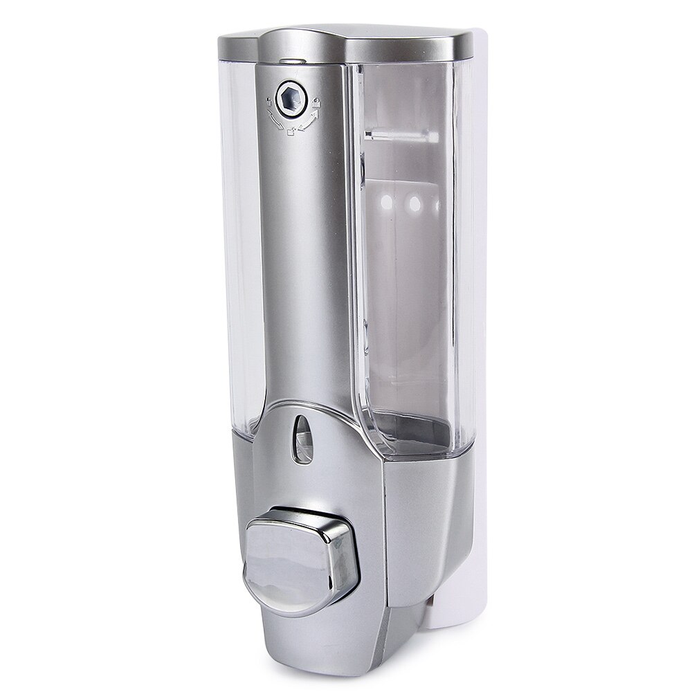 Dispensador de jabón líquido montado en la pared, dispensadores de Gel de ducha de champú de plástico de 350 ml, de bloqueo de desinfectante de manos para cocina de baño