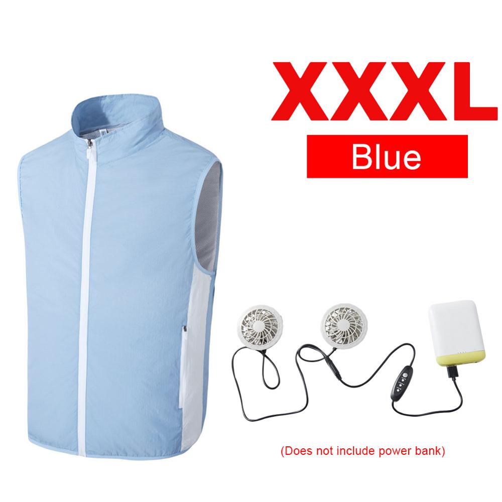 Veste d'été pour hommes et femmes, manteau de Protection contre le soleil, ventilateur rafraîchissant, Air conditionné, chargeur USB, vêtements intelligents: BU3-3XL