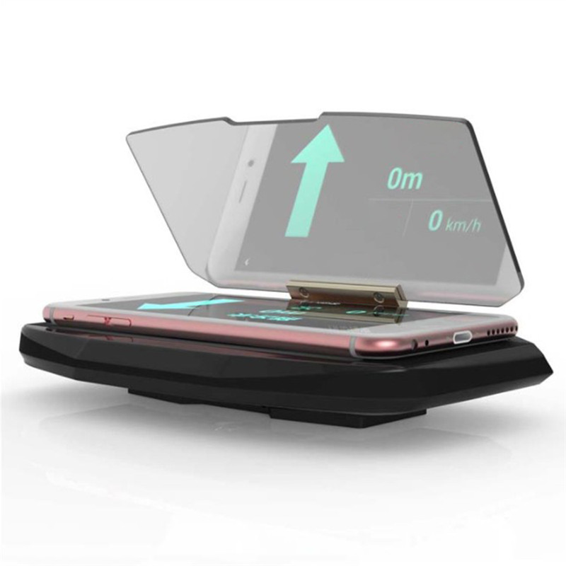 Proyector Universal de parabrisas para coche HUD Head Up soporte para teléfono móvil multifunción de 6,5 pulgadas para teléfono inteligente