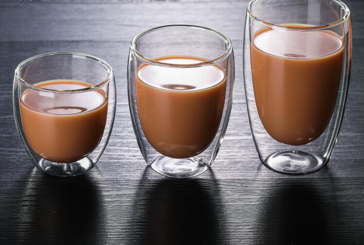 1 st espresso tekopp kaffe kopp set värmebeständig dubbel vägg glas kopp öl handgjord öl mugg te whiskyglas koppar