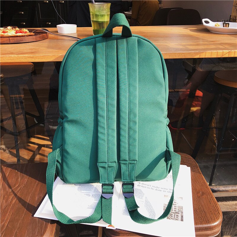 Swimming Bag Waterproof Wear-resistant Large Capacity Korean Style Woman Canvas Backpack