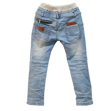 Pantalones vaqueros suaves de color claro de estilo novedoso para niños, pantalones vaqueros de para primavera y otoño para niños de 3 a 13 años B135