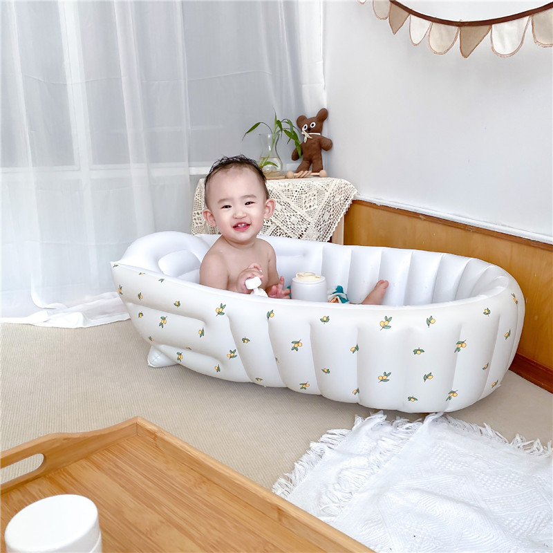 aufblasbare Babybadewanne, tragbarer Pool für Kinder, Heimbad, aufblasbare PVC-Babybadewanne