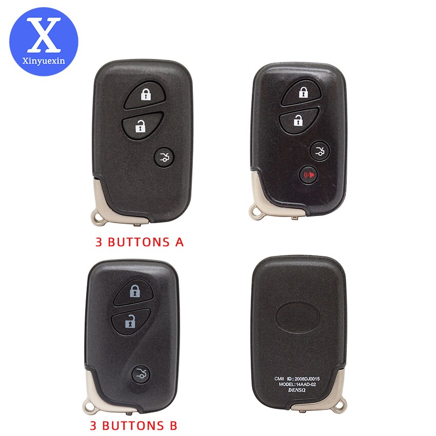 Xinyuexin 3 4 Knoppen Smart Remote Key Case Fob Voor Lexus IS250 IS350 ES350 GS350 LS460 Gs Ongesneden Autosleutel shell Auto Accessoires