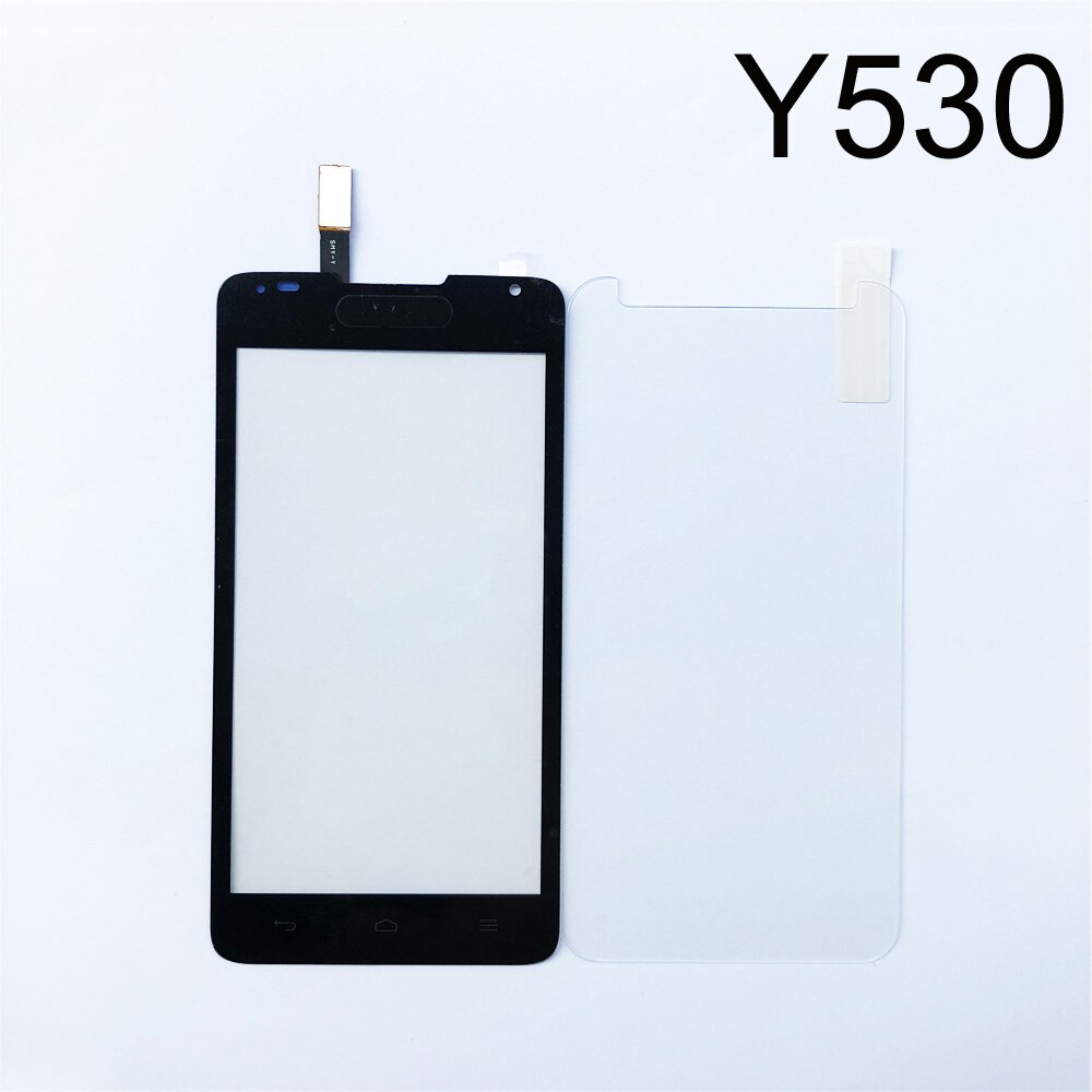 Touch Glass For Huawei Ascend Y530 Y540 Y541 Y560 Y625 Touch Screen Digitizer Pane Panel Replacement Free Tempered glass Film: Y530 Black