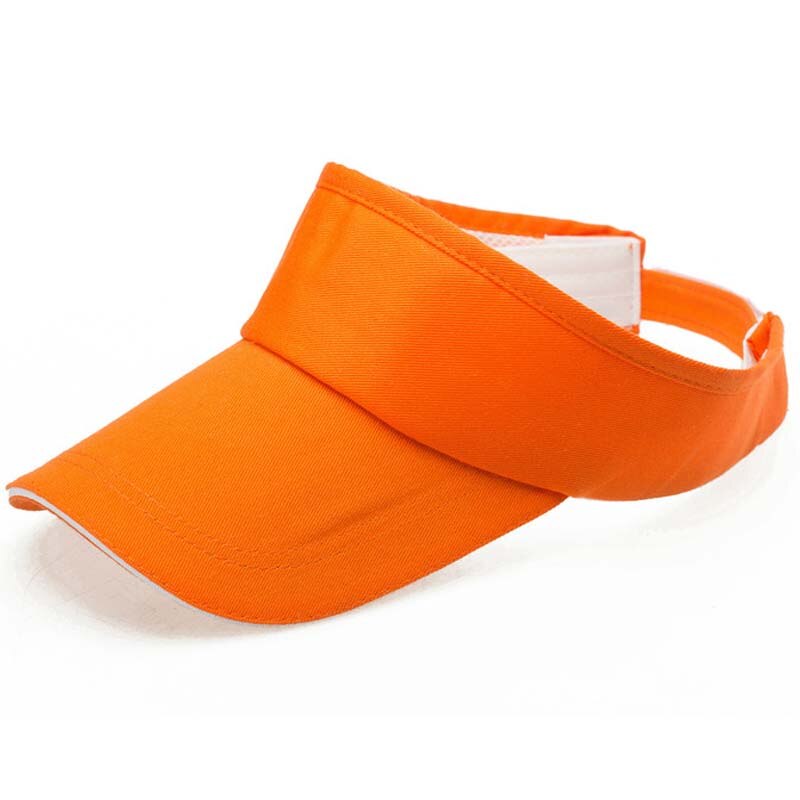 Buitensport hoeden sport tennis petten mannen en vrouwen lege top golf pet zon baseball pet paardenstaart baseball pet: Oranje