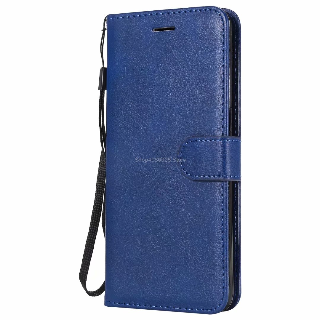 Leather Flip Cases for Huawei Y6 Pro SLA-L22 SLA-L02 Phone Cover Book House for Huawei Y6Pro SLA L22 L02 Full housings: Blue