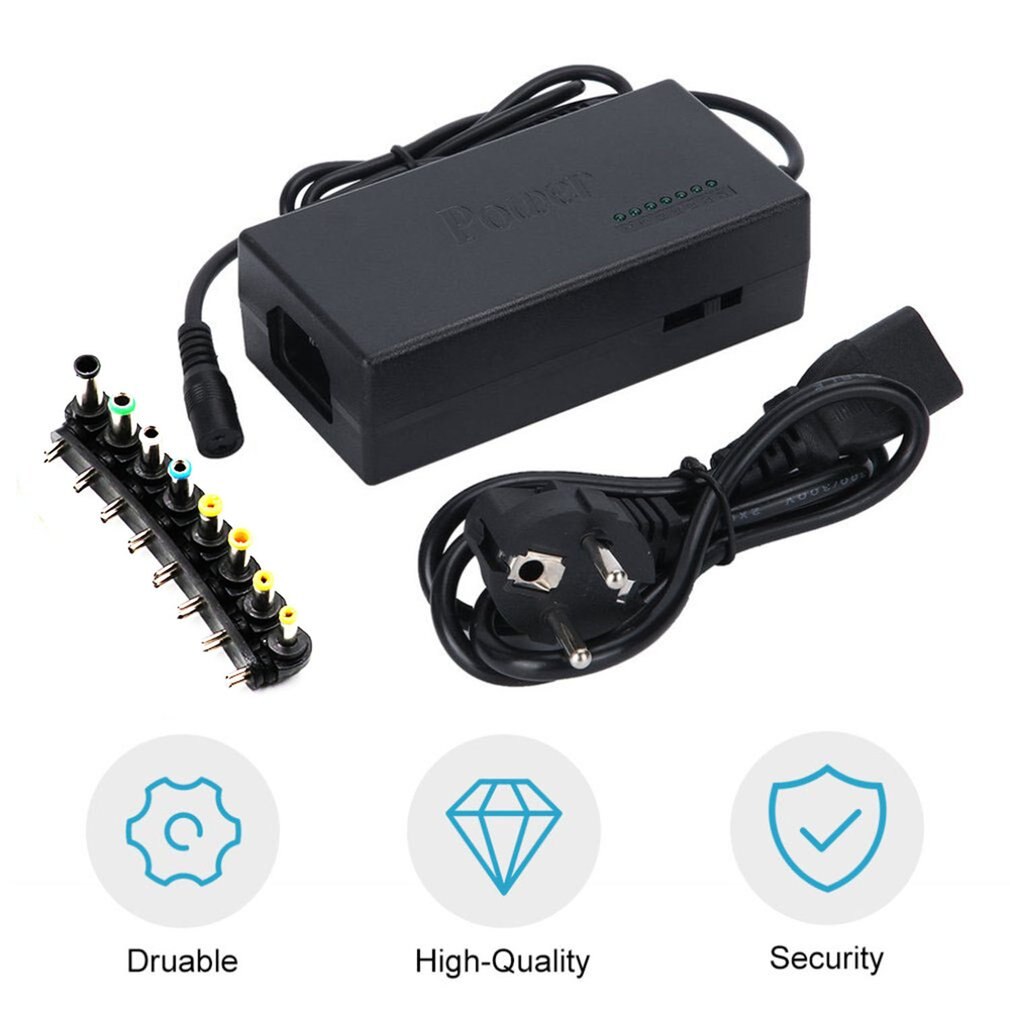 96W Universal Power Charger Charging Adapter AC 110V/240V For Laptop Notebook With 8 Different Size Detachable Plugs
