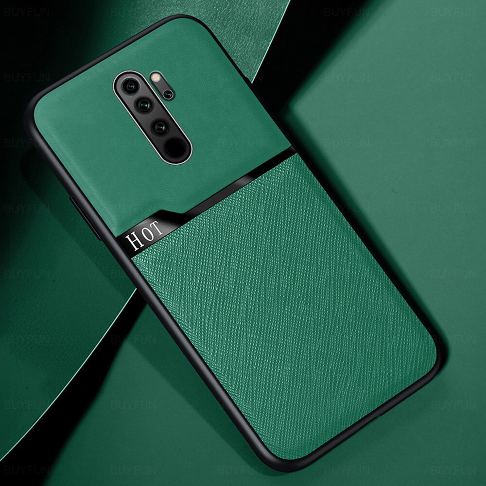 Für Xiaomi Redmi Hinweis 8 Pro Leder Textur Telefon Fall Stoßfest Telefon Shell auf Redmy Note8 Note8Pro 8Pro Zurück Abdeckung coque: for Note 8 / green