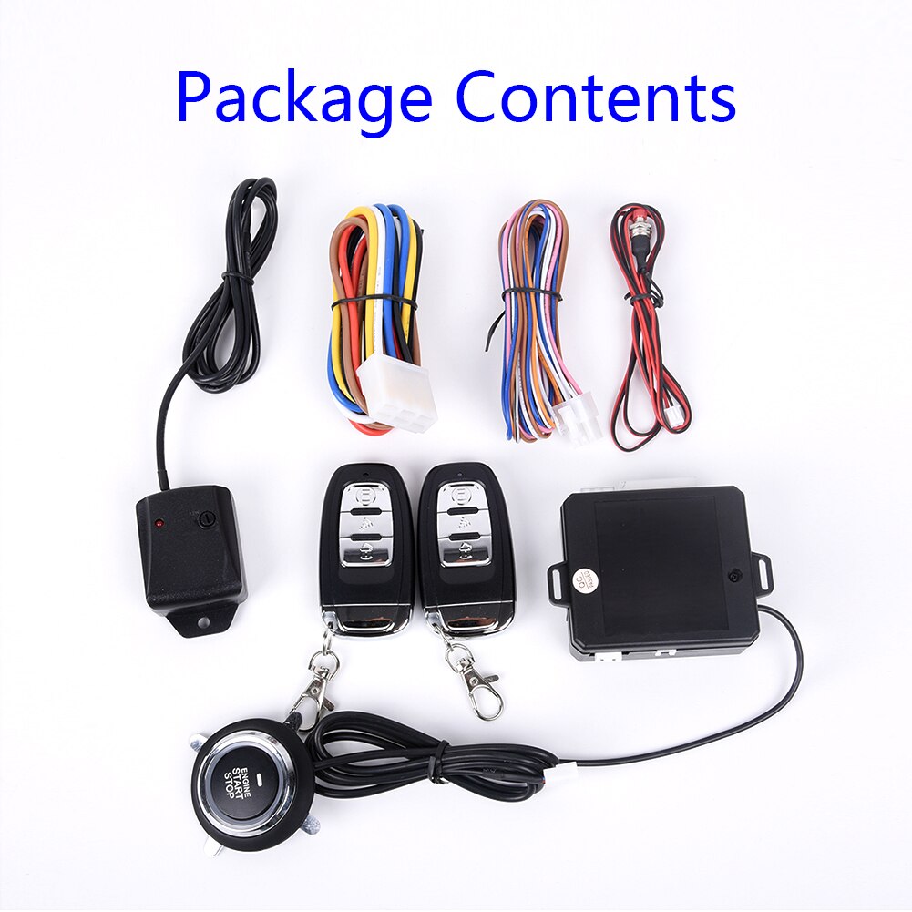 Kit System DC 12V Engine Sensor One Button Car Vibration Control Security