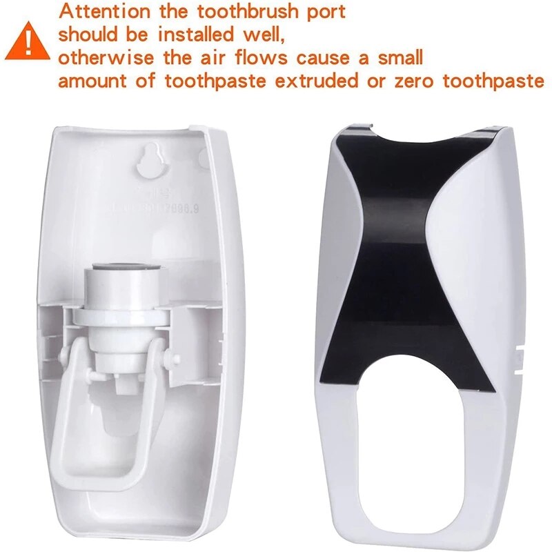Automatic Toothpaste Dispenser Toothbrush Holder Storage Rack Wall Mount Holder Bathroom Accessories Toothpaste Squeezer Set