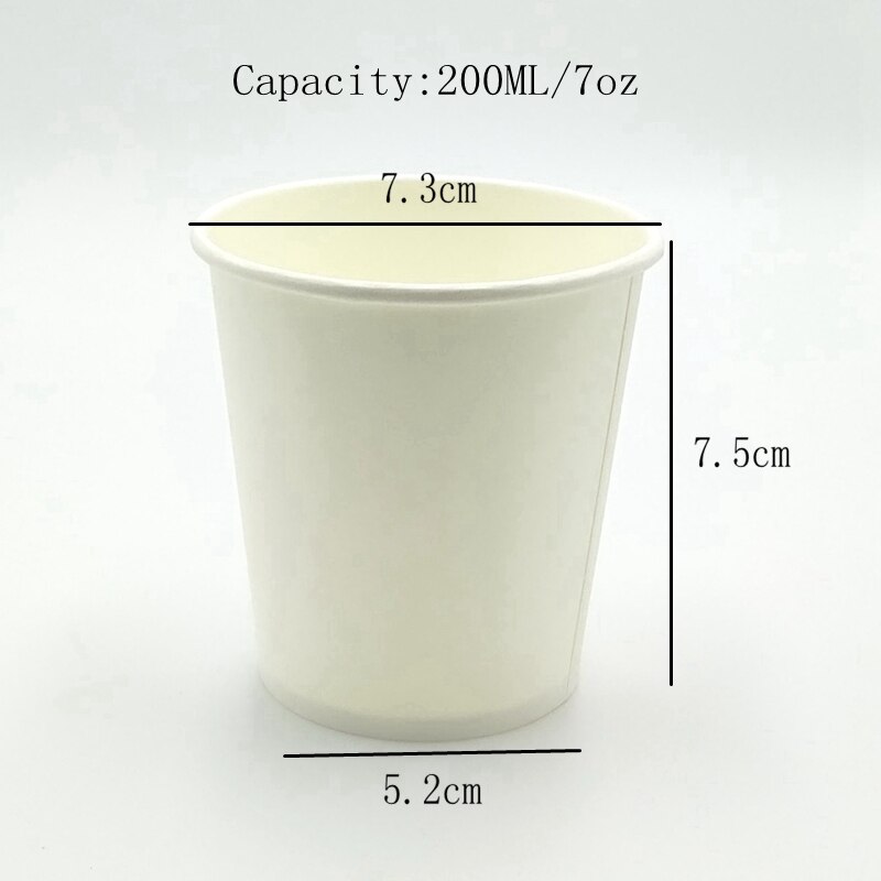 22 Stuks Wit Papier Cups Kraftpapier Cup-Koffie Cups Wegwerp Papier Kopje Melk Kopje Thee Huishouden Drinken feestartikelen 7Oz