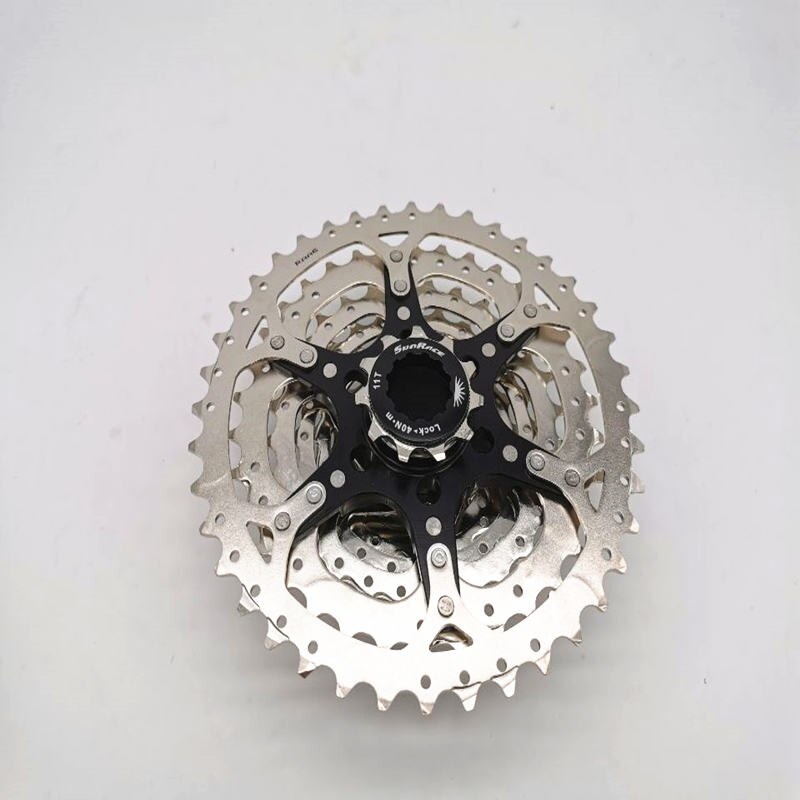 Sunrace csm 990 9 speed wide ratio bike cassette 11-40t mtb bicyclefreewheel mountain bike accessories: Sølv