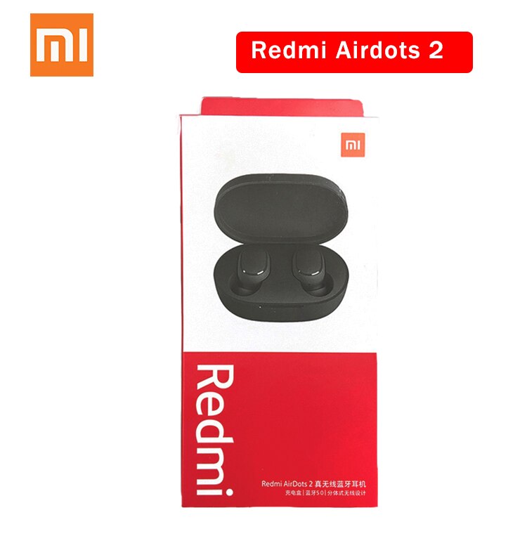 Originele Xiaomi Redmi Airdots 2 Draadloze Bluetooth 5.0 Oortelefoon In-Ear Stereo Bass Met Mic Handsfree Mi Oordopjes ai Controle: Redmi airdots 2