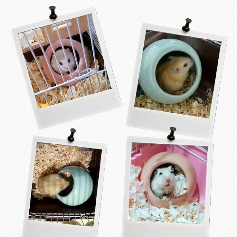Hamster House Natural Clay Material Hamster Hideout Keep Cool System Dry and Comfortable Hideout For Hamster (8.5x7cm)