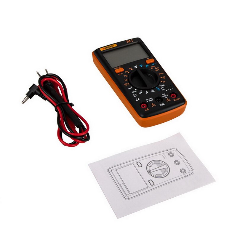 Digital Multimeter AC/DC Transistor Tester Electrical NCV Test Meter Profesional Analog Auto Range: 1