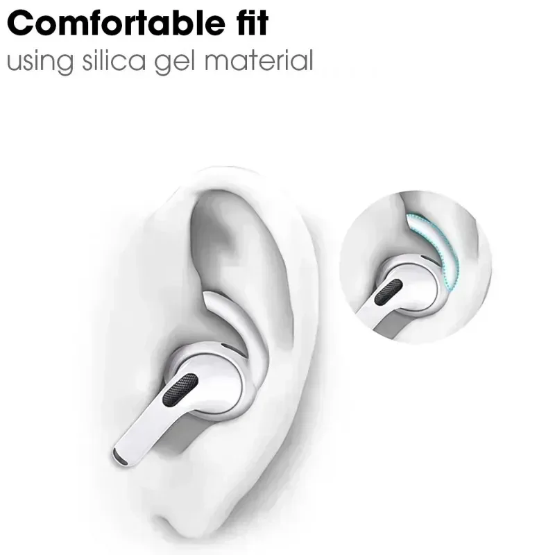In-Ear Eartips Hook Silicone for Apple Airpods Pro Protector Earphone Case Earpads with Anti-slip Earhook for Apple AirPods Pro