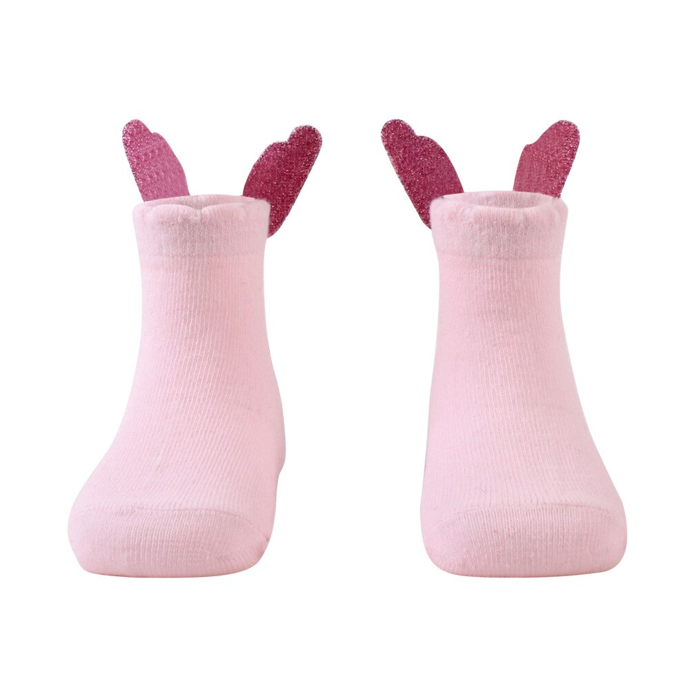 Efterår vinter baby baby pige sokker nyfødte bomulds sokker til børn englevinger baby piger drenge gulv sokker baby 0-2