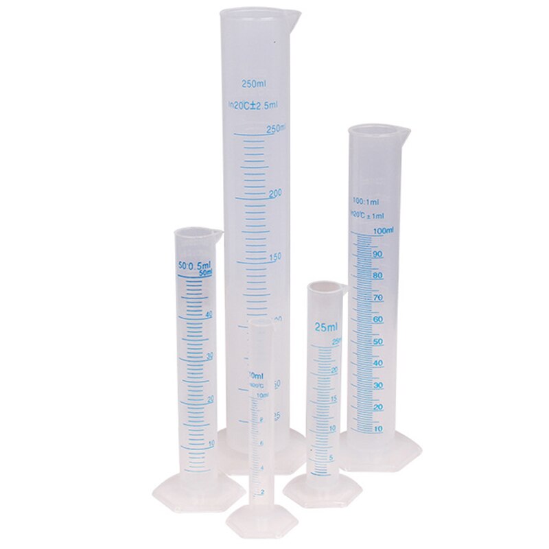 10/25/50/100/250ml Plastic Cooking Measuring Cylinder Graduated Tools Chemistry Laboratory Tool School Lab Tool Kitchen Tool