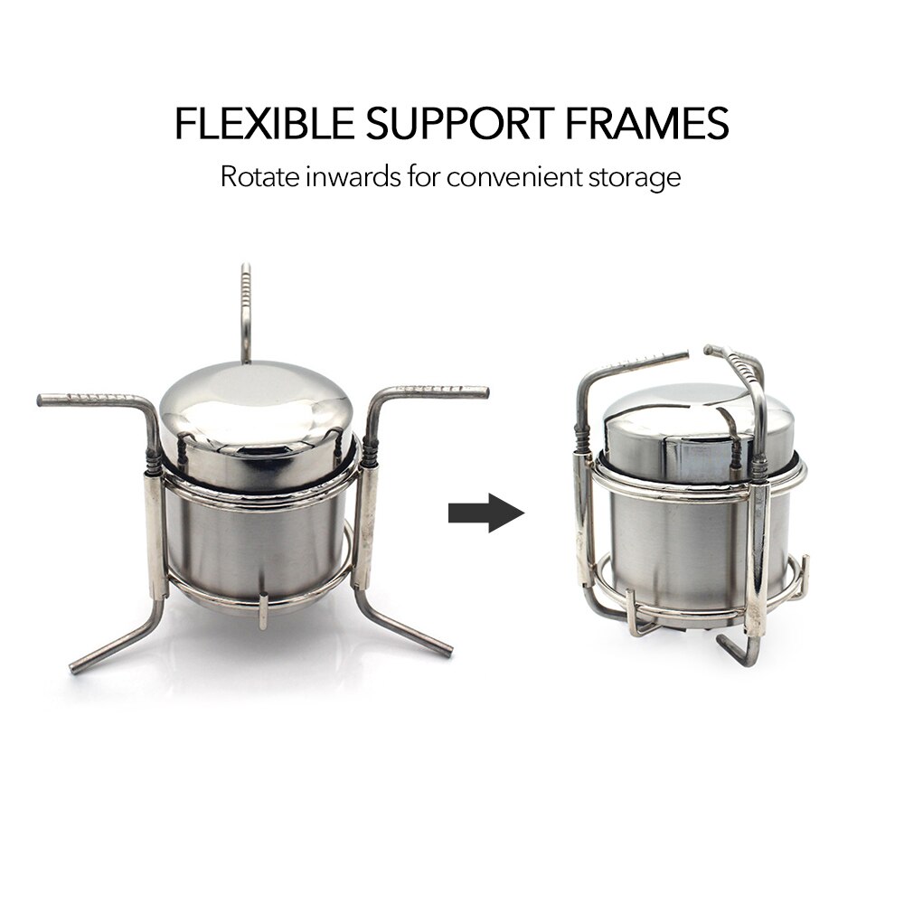 Camping Picnic Stove Alcohol Stove Camping Furnace Outdoor Stainless Steel Liquid Alcohol Stove Portable Liquid Burner