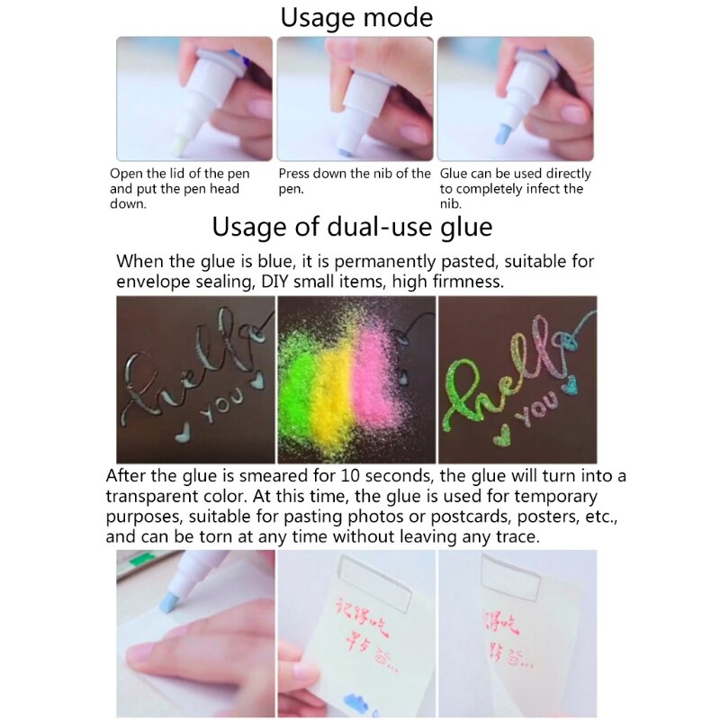 Umwelt Schutz Farbige Kleber Stift Klebstoffe DIY Hand Arbeit Kunst Marker Kleber Stifte für Schule Versorgung