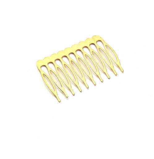 10 Stks/partij 5/8/10 Tanden Metalen Kam Clips Claw Haarspelden Haar Clips Diy Sieraden Bevindingen Voor Vrouwen Bruiloft haar Leveringen: Gold 10 Teeth