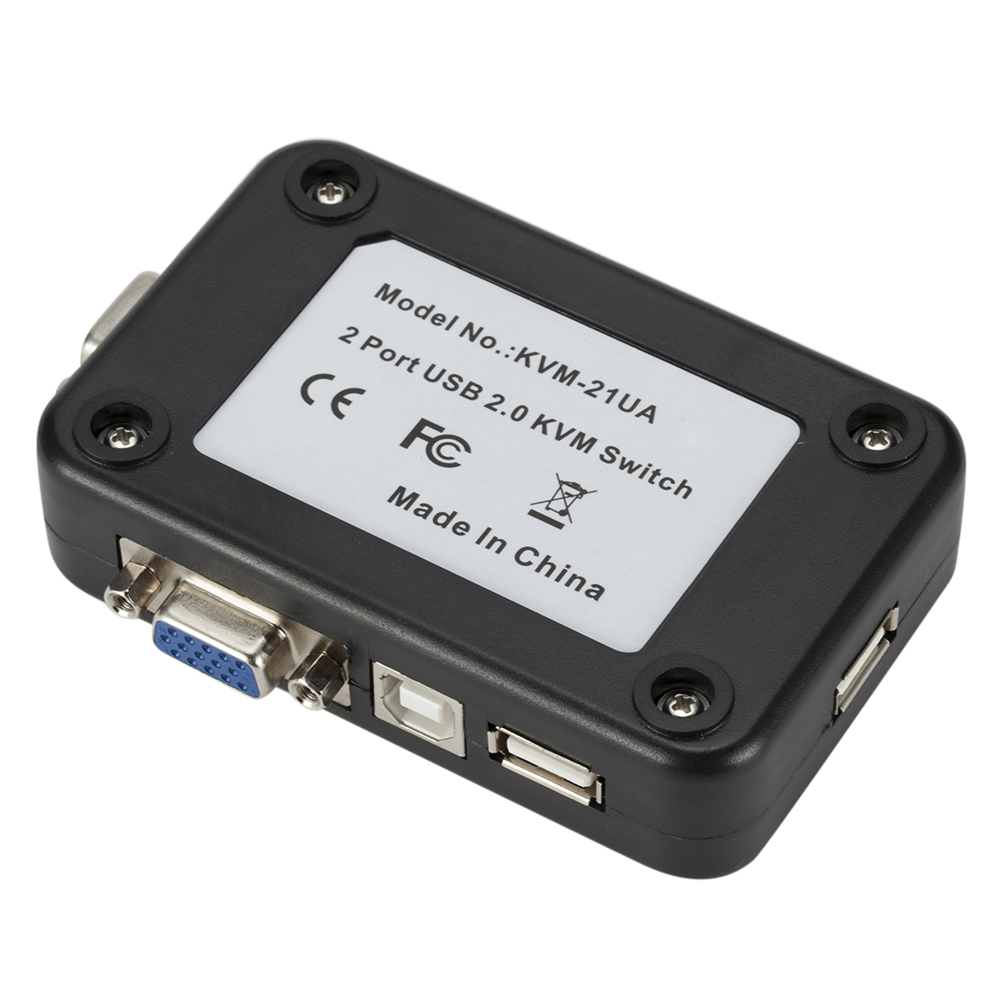 Grwibeou-conmutador KVM con 2 puertos USB, 1920x1440, VGA, SVGA, USB 2,0, KVM, ratón, teclado, caja divisora, interruptor para compartir