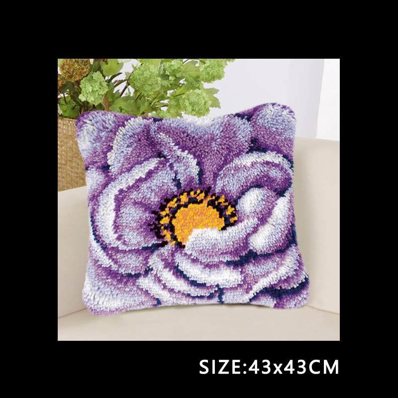 Coussin à crochet, coussin à crochet, coussin à crochet, coussin en mousse pour travaux d'aiguille, taie d'oreiller à crochet, broderie, bricolage, point de croix , 37/43/50 cm: Ti-abz 205
