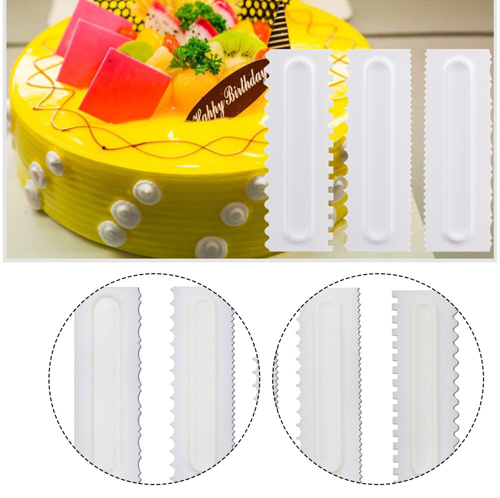 Gâteau décoration peigne glaçage plus lisse gâteau grattoir pâtisserie 6 Textures de outils de cuisson VIP pour gâteau outil directe