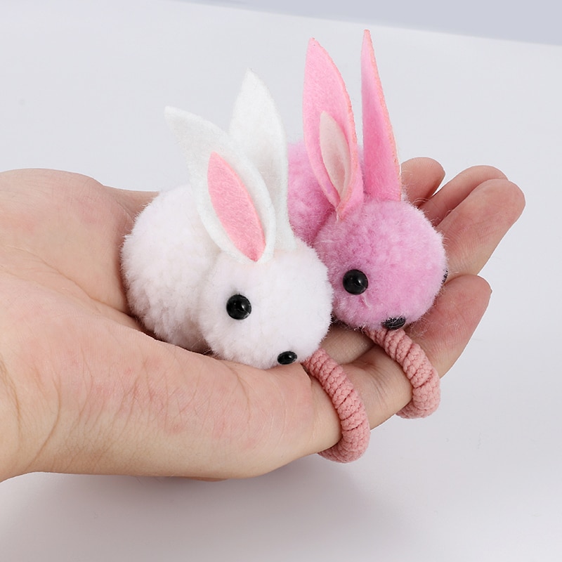 Anneau de cheveux lapin mignon pour femmes, bandeau élastique, coréen, accessoires de cheveux pour filles, ornements