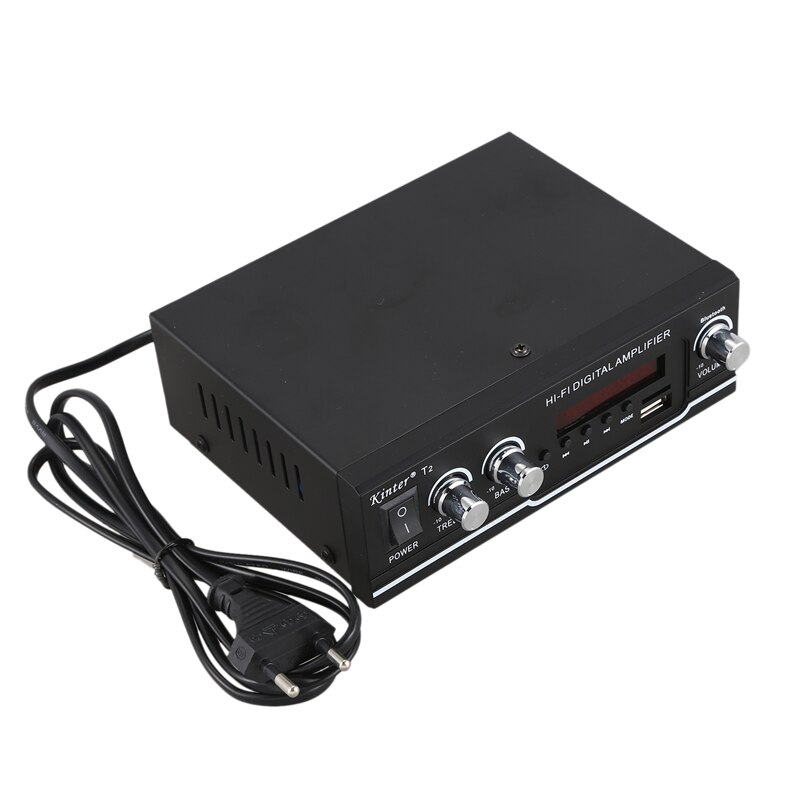 Kinter T2 Hifi Auto Verstärker o 2,0 CH 20W Stereo Klang für Bluetooth USB TF Eingang FM Radio AC220V DC 12V: Ursprünglich Titel