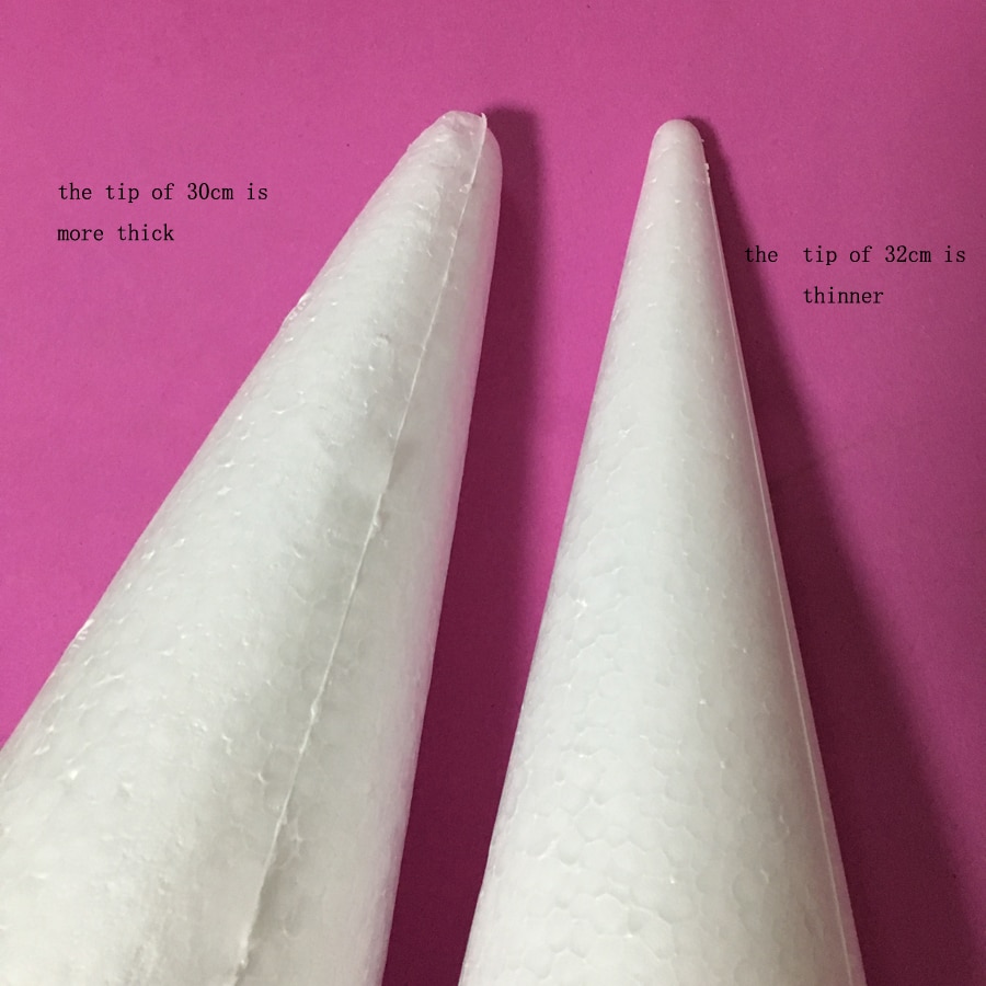 6 Stuks Polystyreen Schuim Kegels - Wit Voor DIY Kerstdecoratie & Ambachten