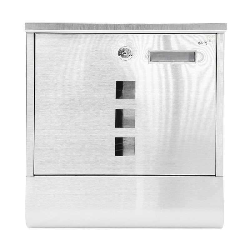 Outdoor Wall Mounted Stainless Steel Mailbox Warehouse Apartment Home Garden Letterbox Vertical Locking Mail Post Box F6010
