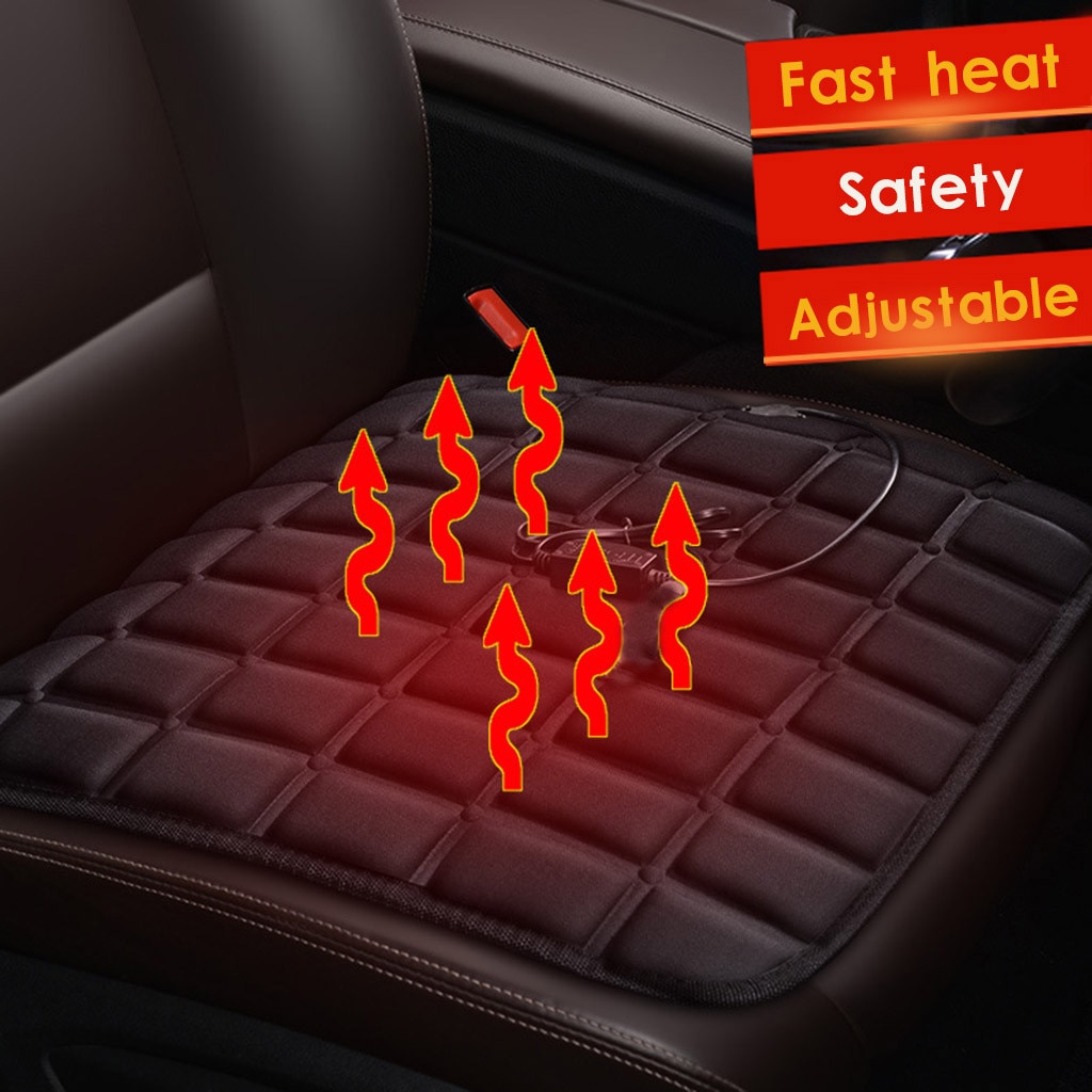 Car Electric Heated Seat Fast Heated Black Car Styling Winter Pad Cushions Auto Covers Warmer Memory Foam Pad