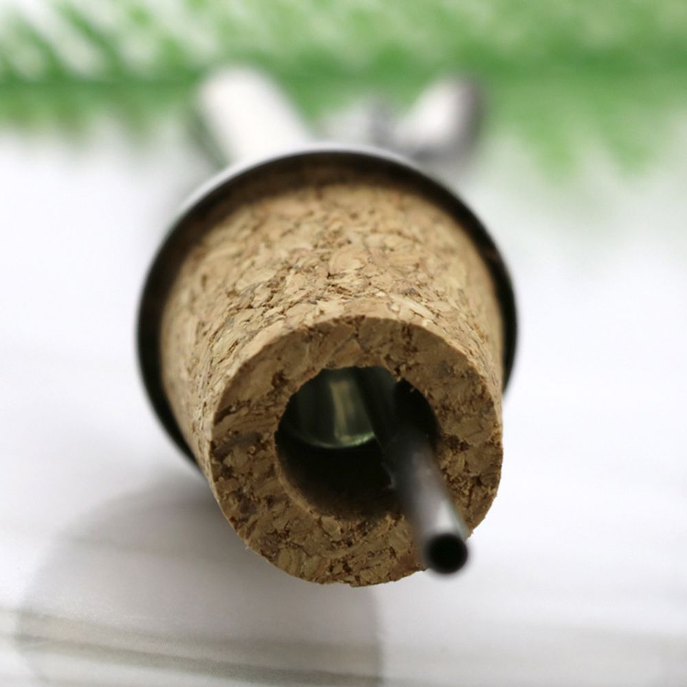 Bouchon en métal, vaisselle de bar, bouchon de bouteille de cuisine, verseur de vin, distributeur d&#39;huile en liège en bois, 1/3 pièces