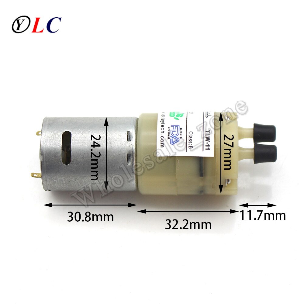 DC Carbon Brush 370 Diaphragm Micro Pump Air Pump / Nylon Pump Body / 12V Aeration Pump  Miniature Diaphragm Self-priming Pump