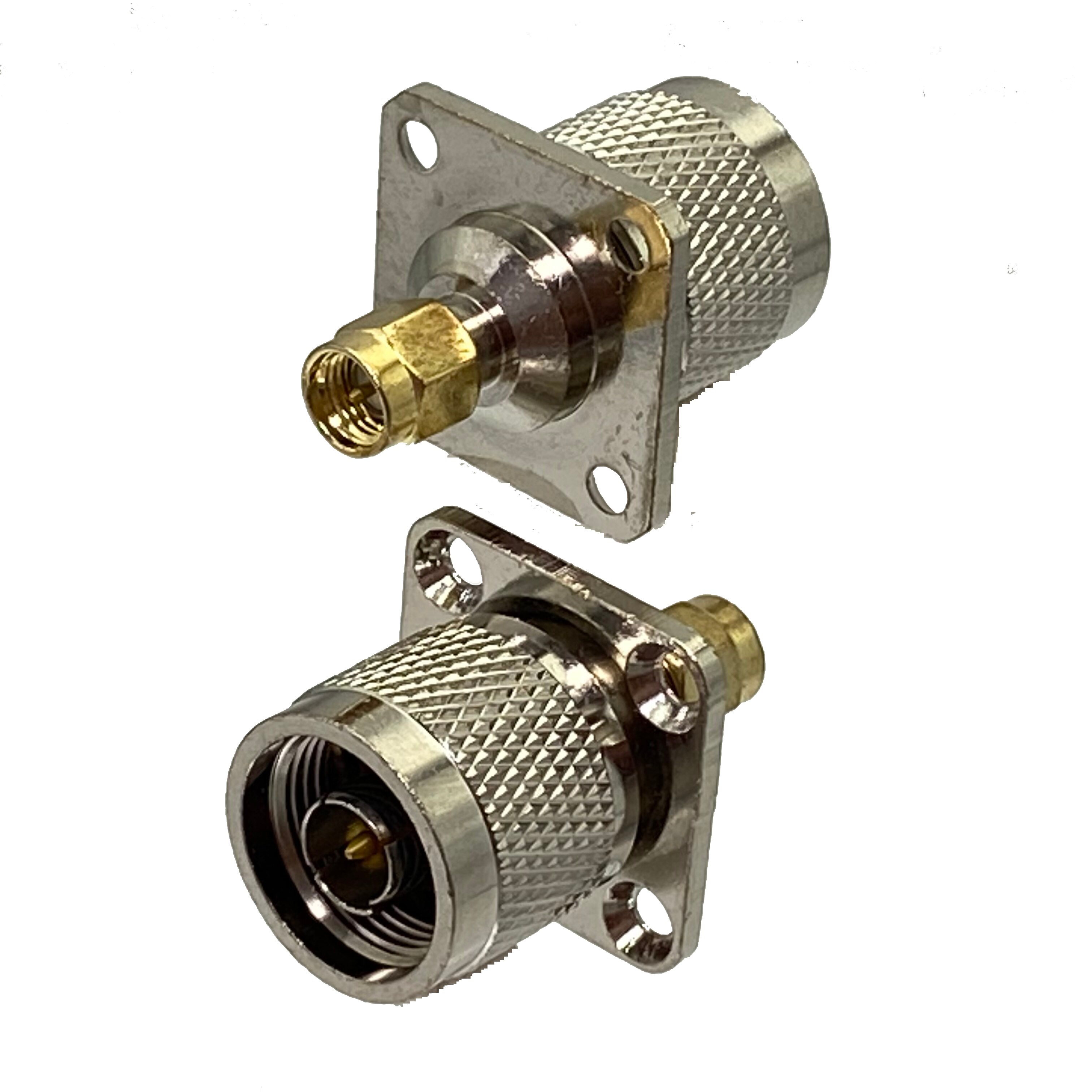 1pcs Connector Adapter N to SMA RP SMA Flange &amp; Bulkhead Male Plug &amp; Female Jack Wire Terminal RF Coaxial Converter